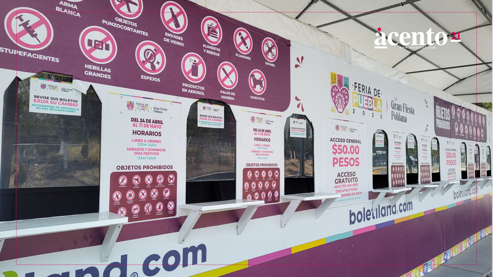 Estos son los objetos prohibidos en la Feria de Puebla 2025