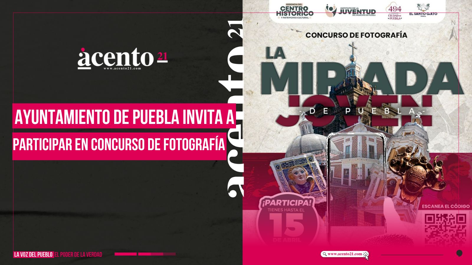 Gobierno de la Ciudad te invita a participar en el concurso La Mirada Joven de Puebla