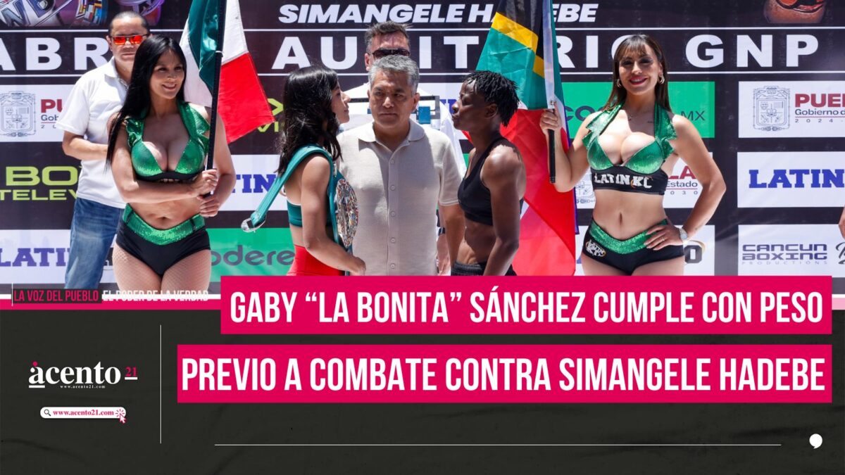 Gaby “La Bonita” Sánchez cumple con peso previo a competir contra Simangele Hadebe