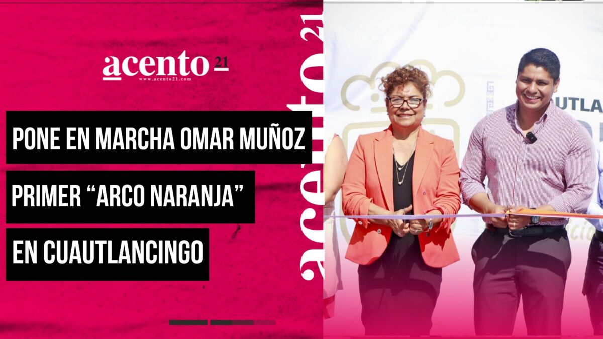 Pone en marcha Omar Muñoz primer “Arco Naranja” en Cuautlancingo