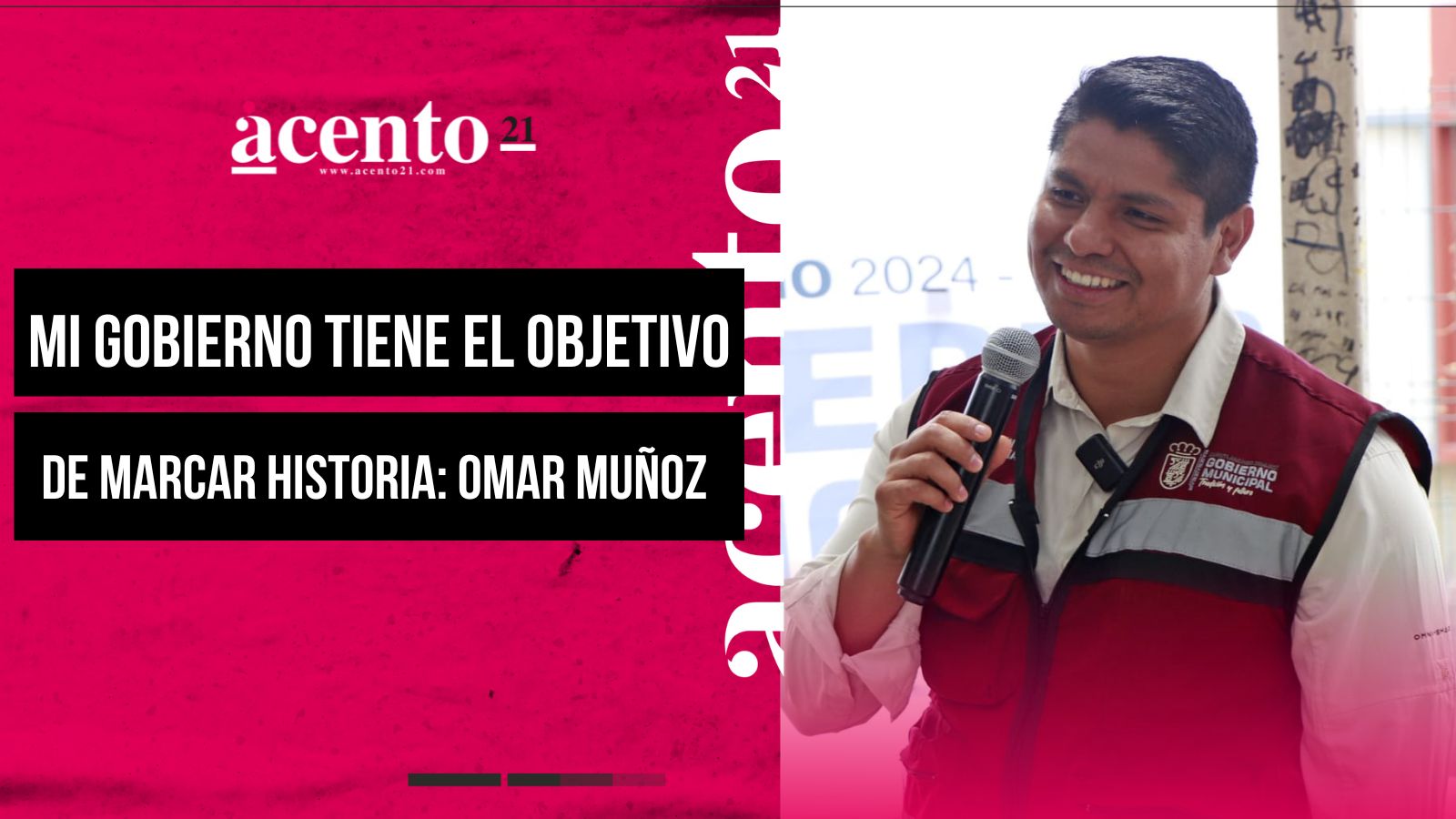 Mi gobierno tiene el objetivo de marcar historia en la comunidad: Omar Muñoz