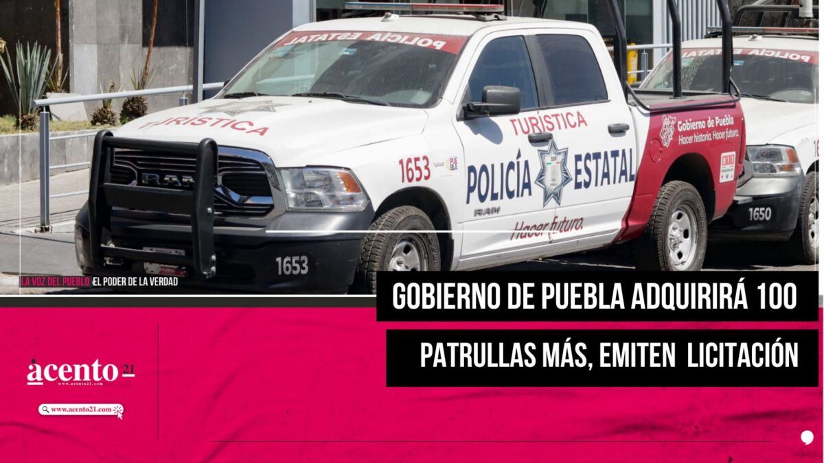 Gobierno de Puebla adquirirá 100 patrullas más, emiten licitación