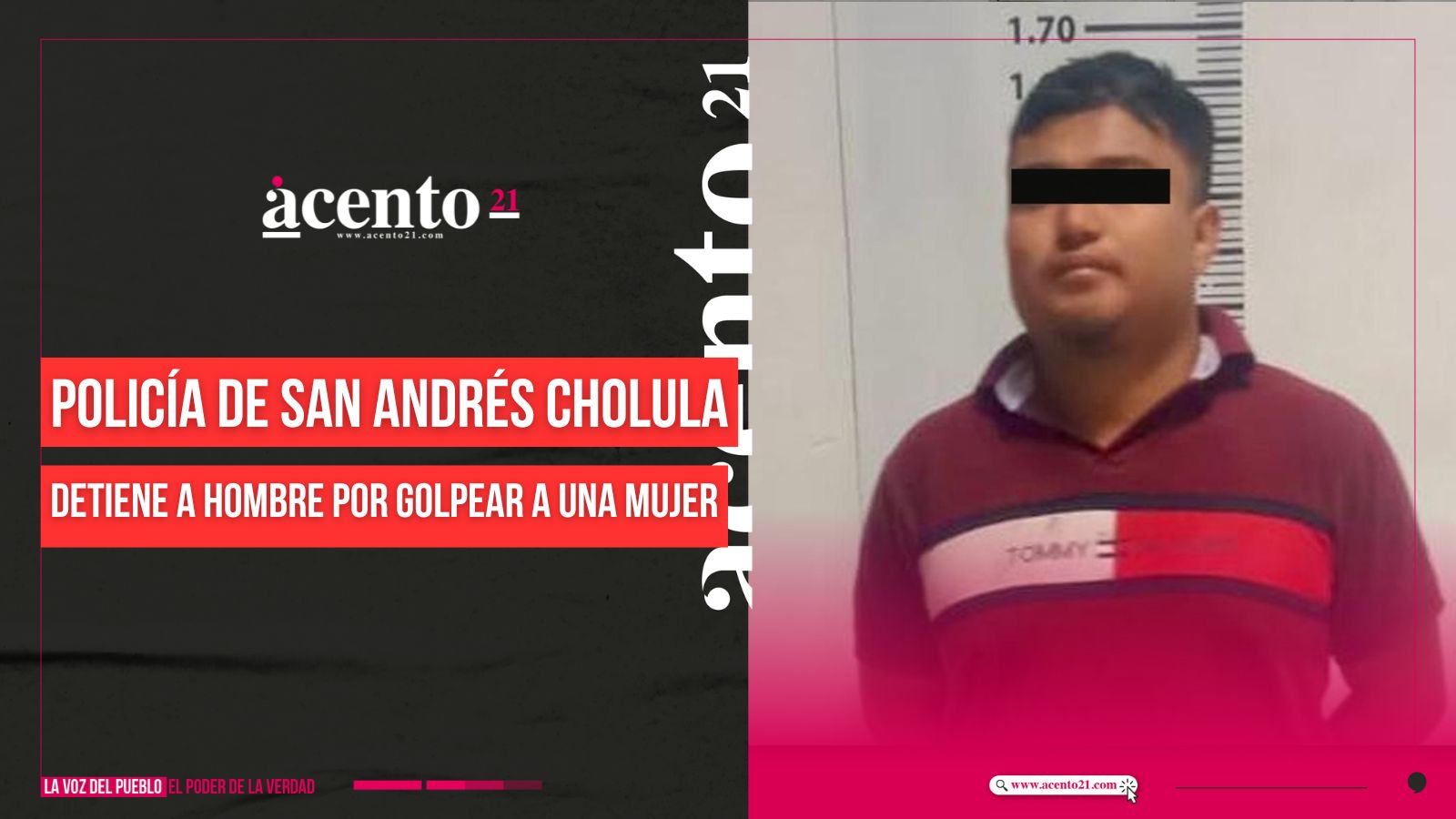 Policía de San Andrés Cholula detuvo al sujeto que fue captado golpeando a una mujer en Lomas de Angelópolis