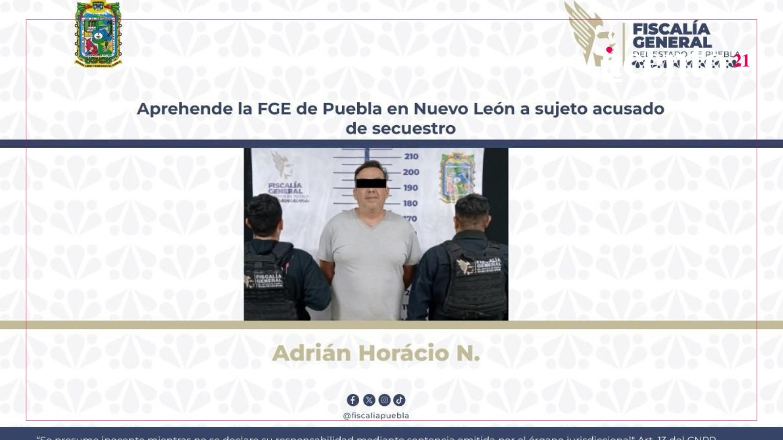 Vinculan a proceso a segundo implicado por secuestro que ocurrió en Puebla hace 8 años Vinculan a proceso a segundo implicado por secuestro que ocurrió en Puebla hace 8 años