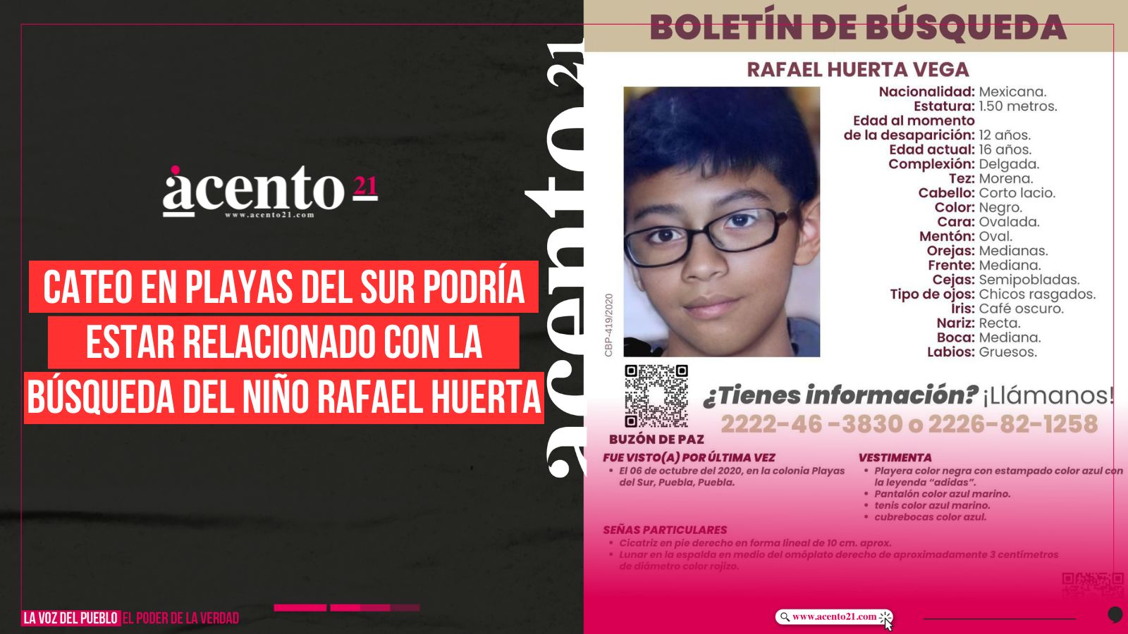 Cateo en Playas del Sur podría estar relacionado con la búsqueda del niño Rafael Huerta Vega