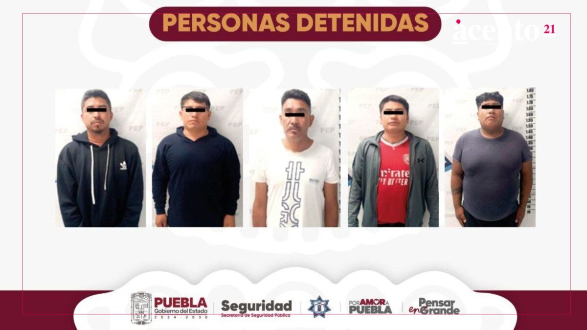 Cinco sujetos y un menor de edad detenidos por robo a transporte de carga