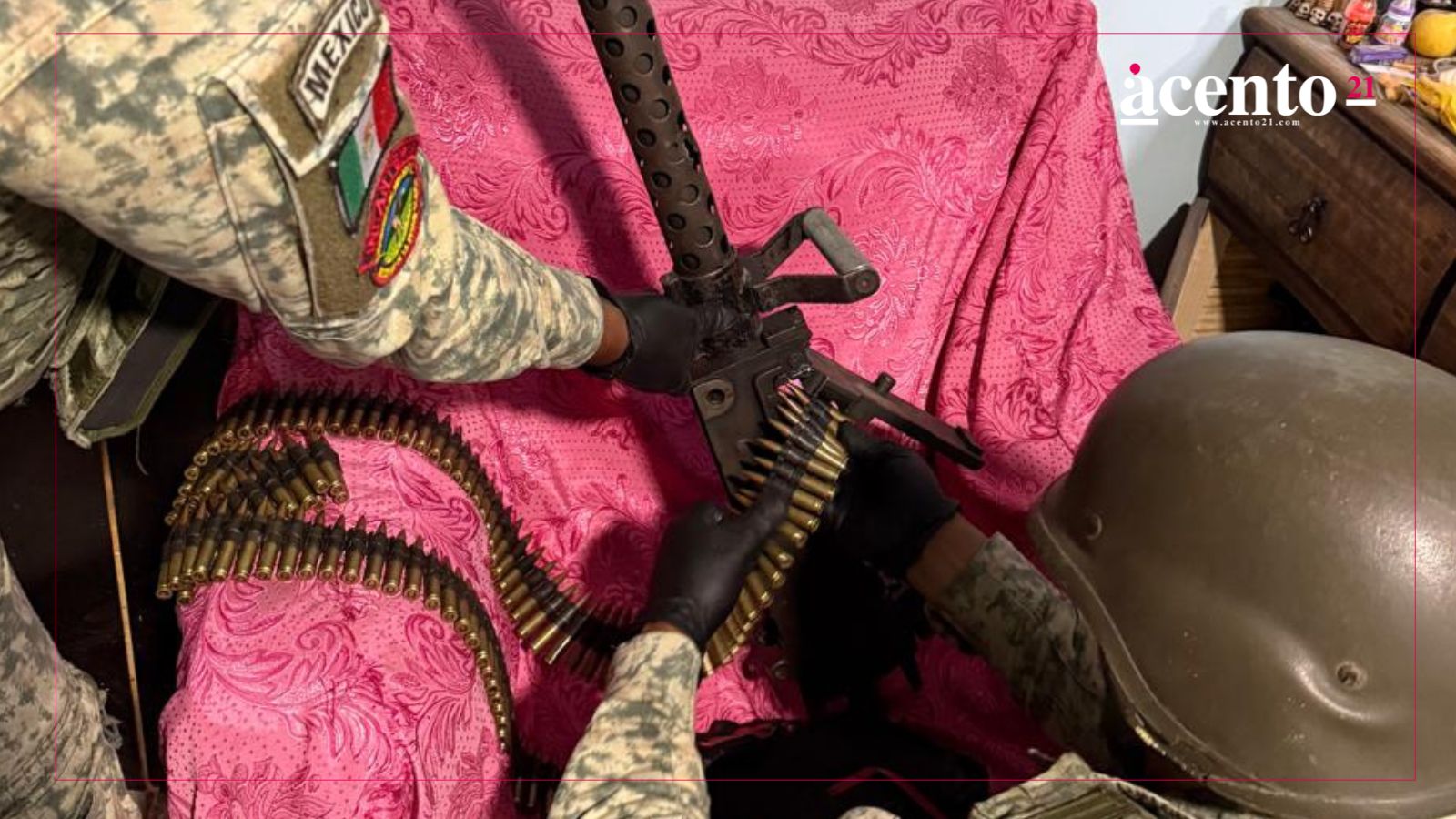 Fiscalía General del Estado y Secretaría de Seguridad Pública del Estado realizan aseguramiento de armamento de alto poder en casa de seguridad de grupo delictivo