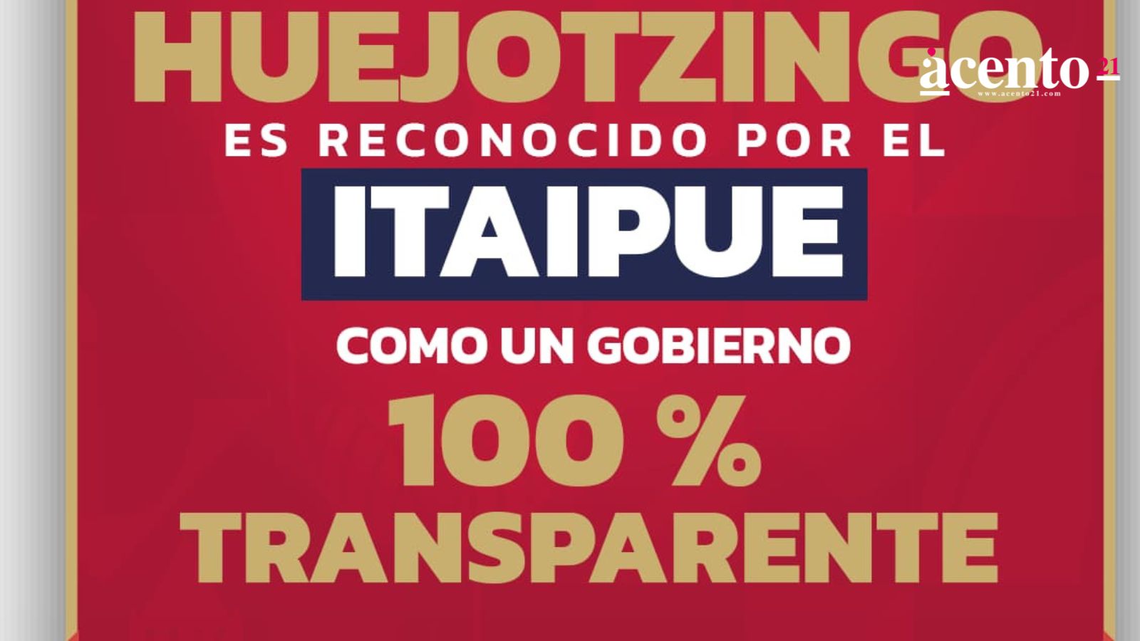 Gobierno Municipal de Huejotzingo logra reconocimiento como gobierno 100% transparente