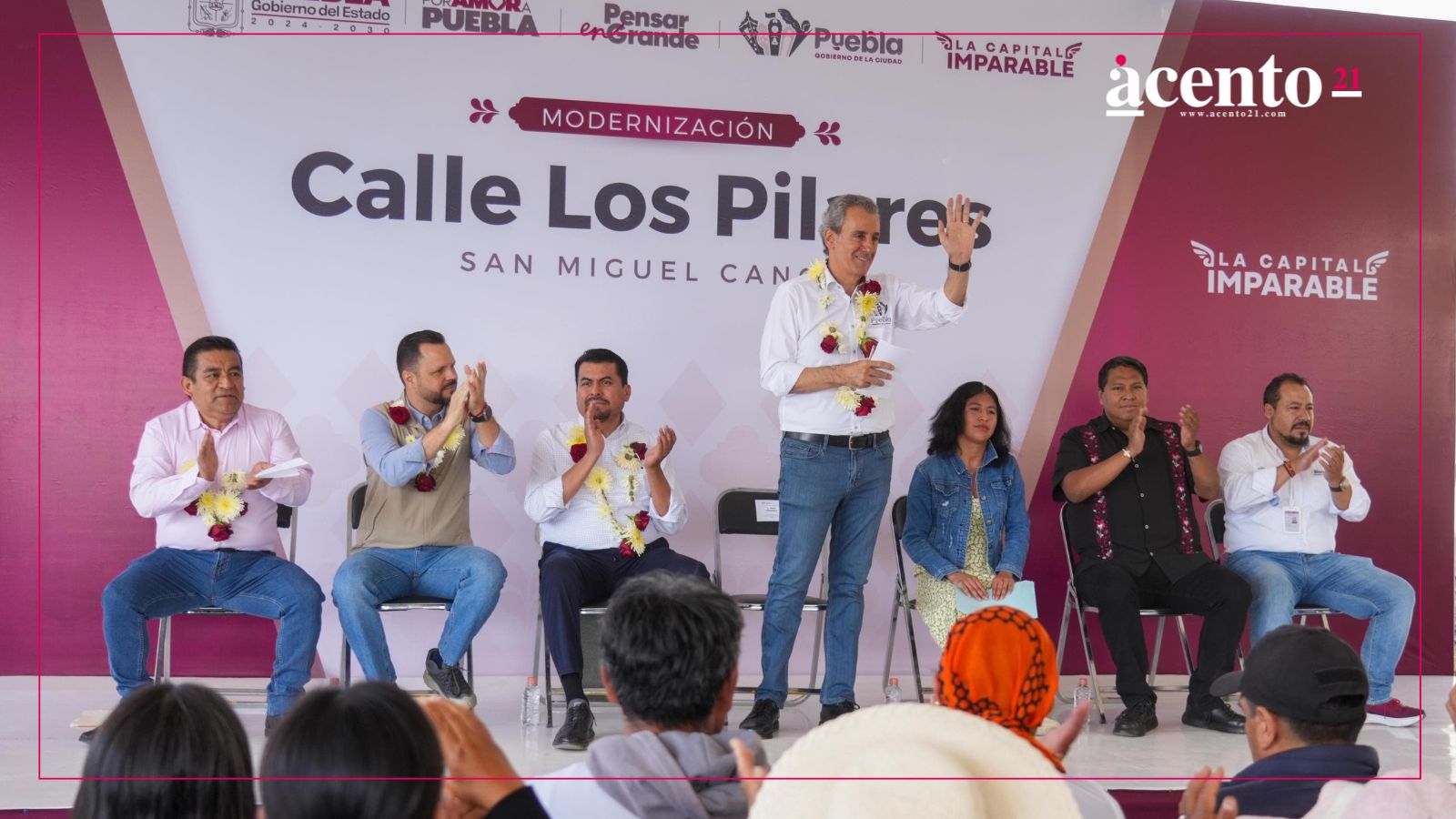 Inaugura Pepe Chedraui modernización de calle Los Pilares en San Miguel Canoa