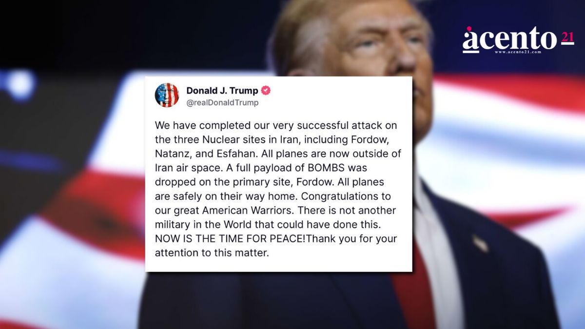 Donald Trump anuncia bombardeo a tres instalaciones nucleares en Irán