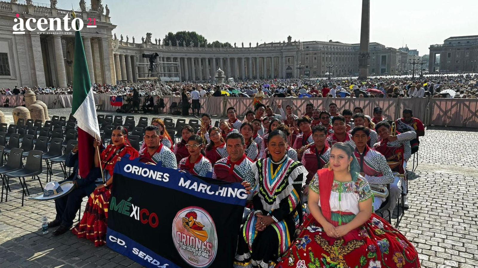 Oriones Marching Band se presenta ante Papa León en el Vaticano