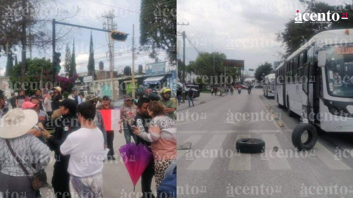 Vecinos bloquean la 11 Sur porque CFE les cortó el servicio eléctrico