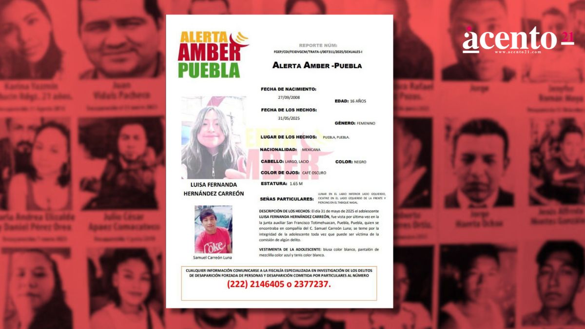 Desaparece Luisa Fernanda en Totimehuacan; investigan el caso como trata de personas