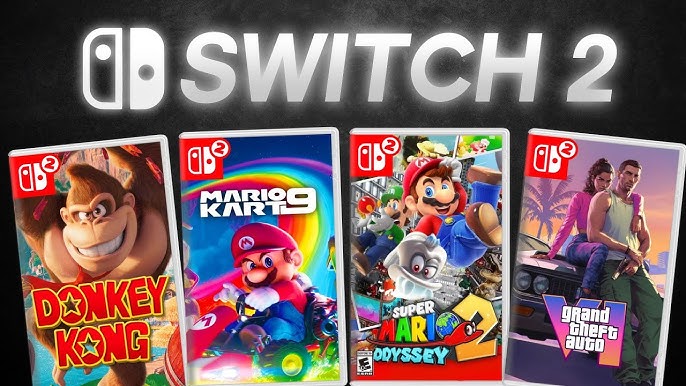 la consola sola y un paquete que incluye el nuevo juego Mario Kart World.