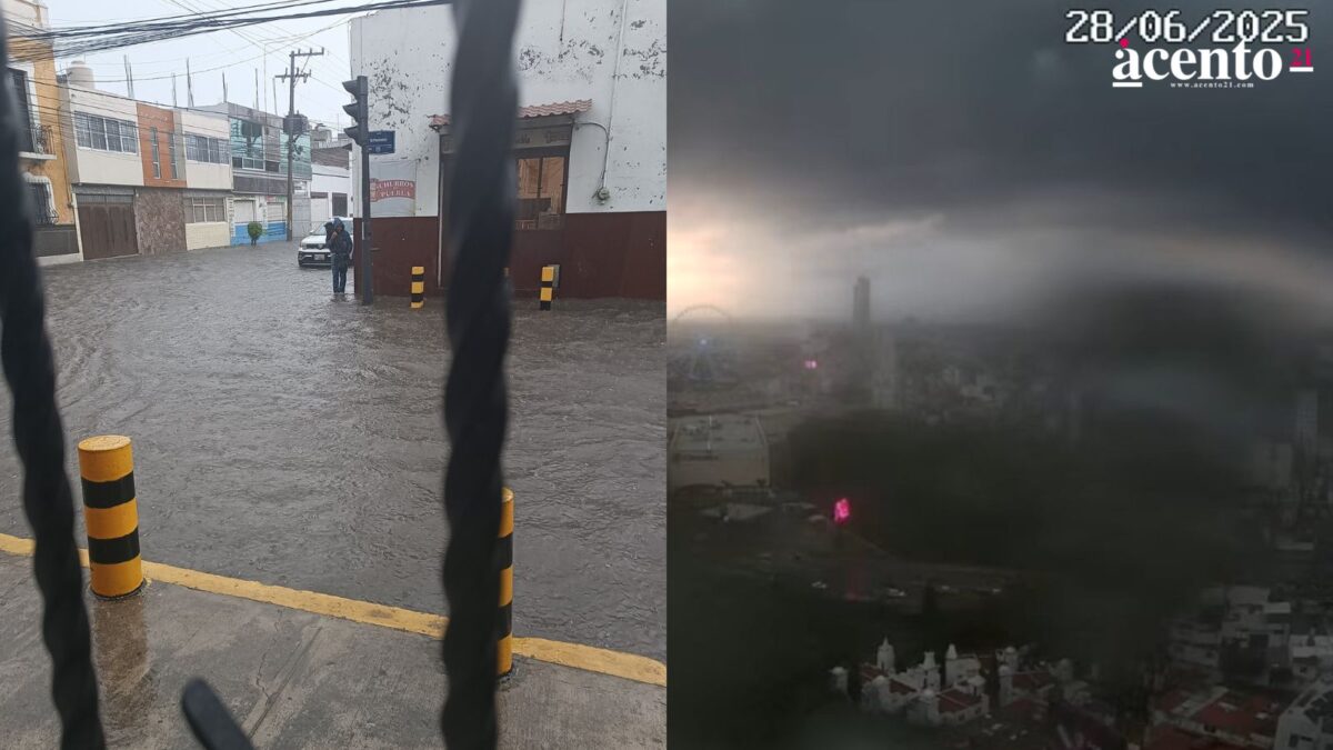Por segundo día, se registran inundaciones en Puebla por fuertes lluvias