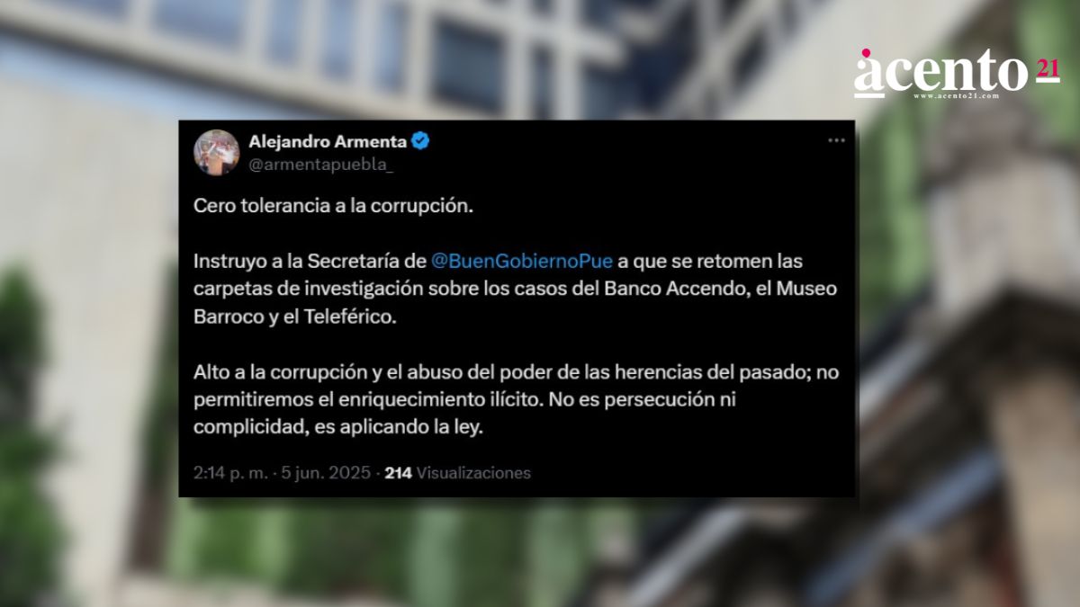 Armenta pide retomar investigaciones del caso Accendo Banco