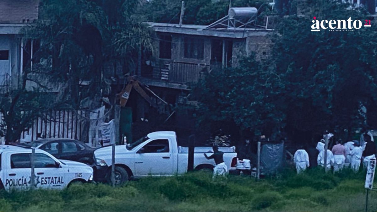 Catean inmueble de “El Patuleco” en Coronango, presunto anexo en el que encontraron una fosa clandestina
