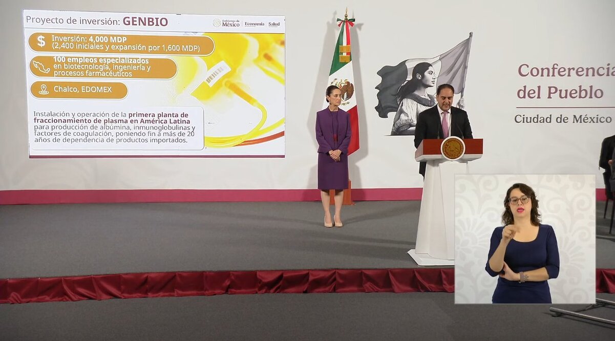Cuatro empresas de la industria farmacéutica anuncian inversión en México para el desarrollo e investigación de productos fabricados en el país.