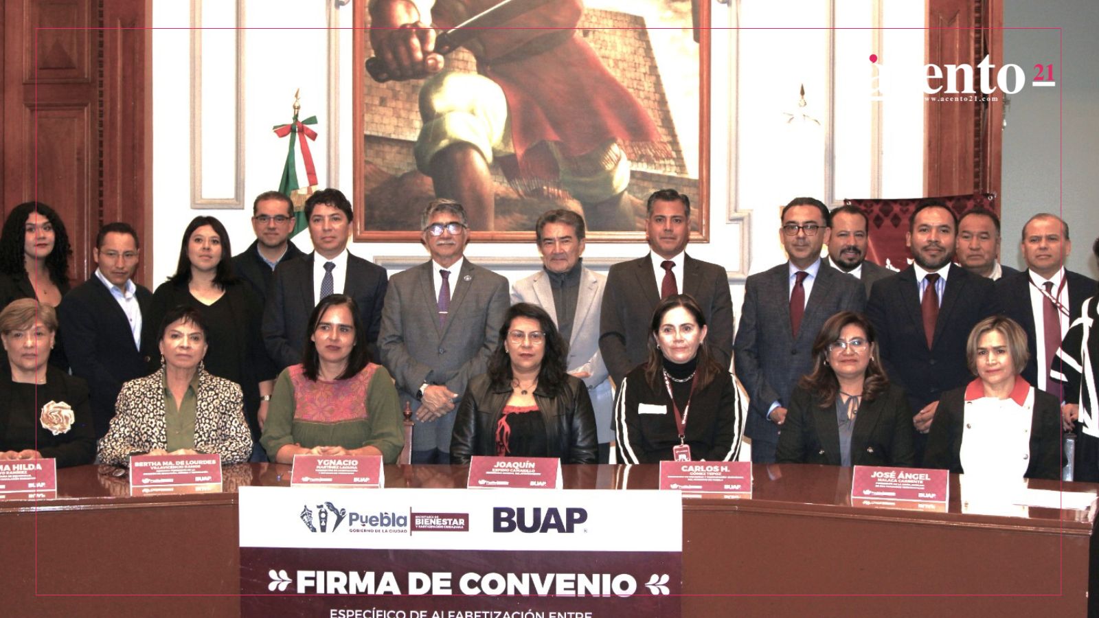 Firman Gobierno de la Ciudad y BUAP convenio para alfabetizar a poblanas y poblanos en zonas vulnerables