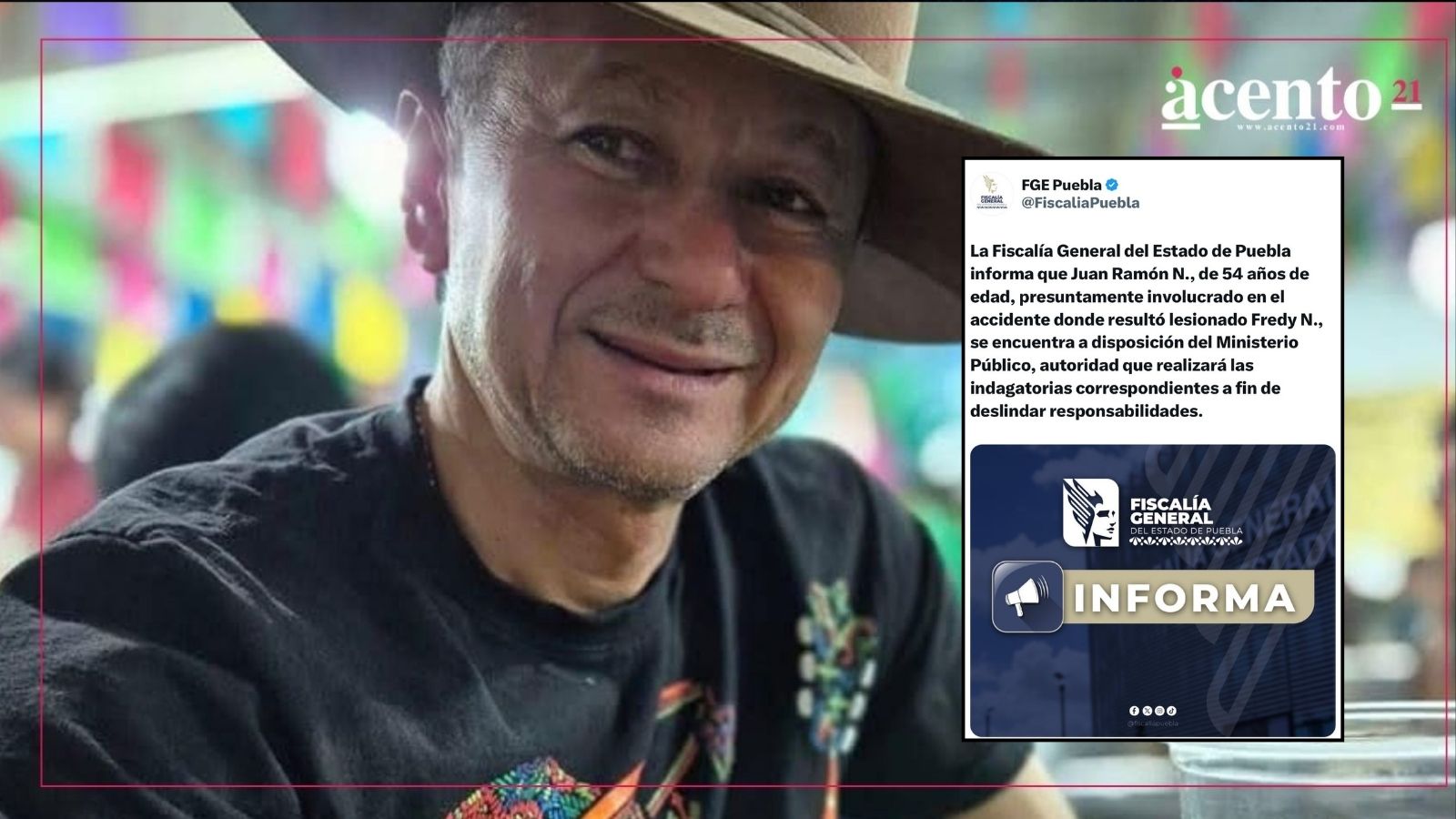 Fiscalía de Puebla anuncia la aprehensión del responsable de arrollar al comunicador Fredy Aco