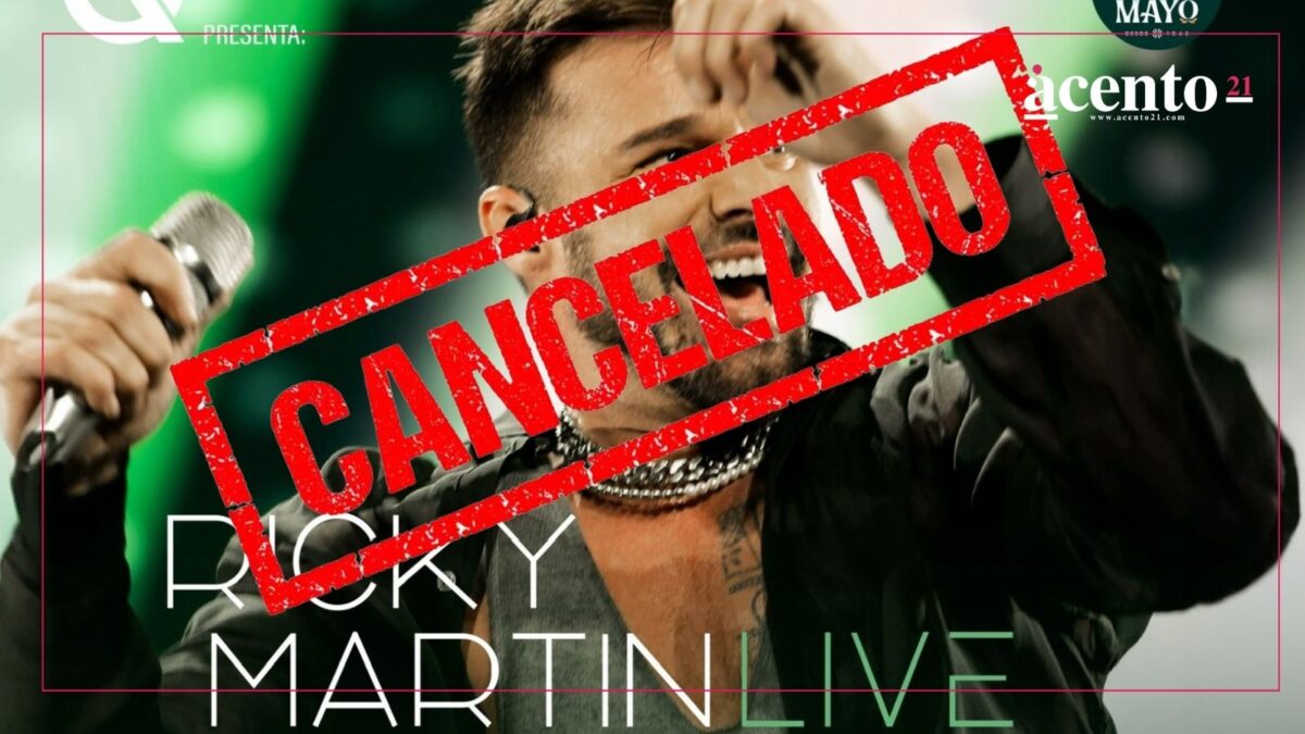 Ricky Martin cancela concierto en Puebla