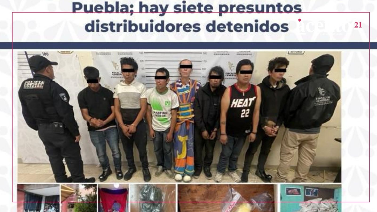 Fiscalía desmantela punto de venta de droga en la U.H. San Bartolo y detiene a siete sujetos