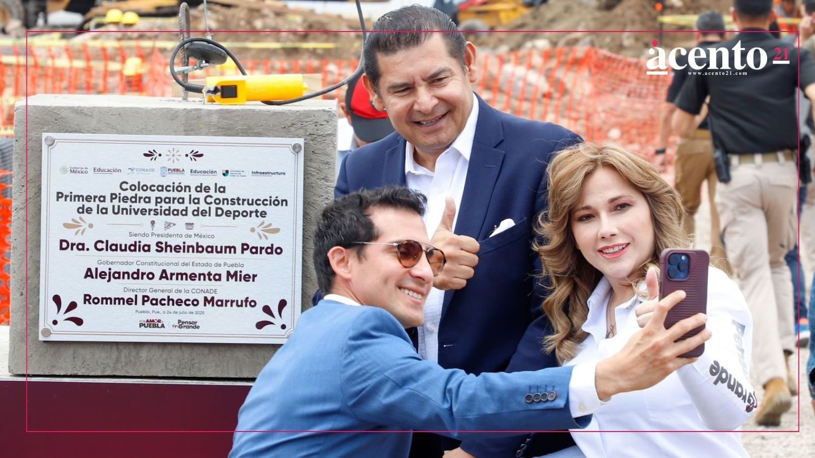 En Puebla se hacen las cosas bien, reconoce Rommel Pacheco, al arrancar construcción de Universidad del Deporte