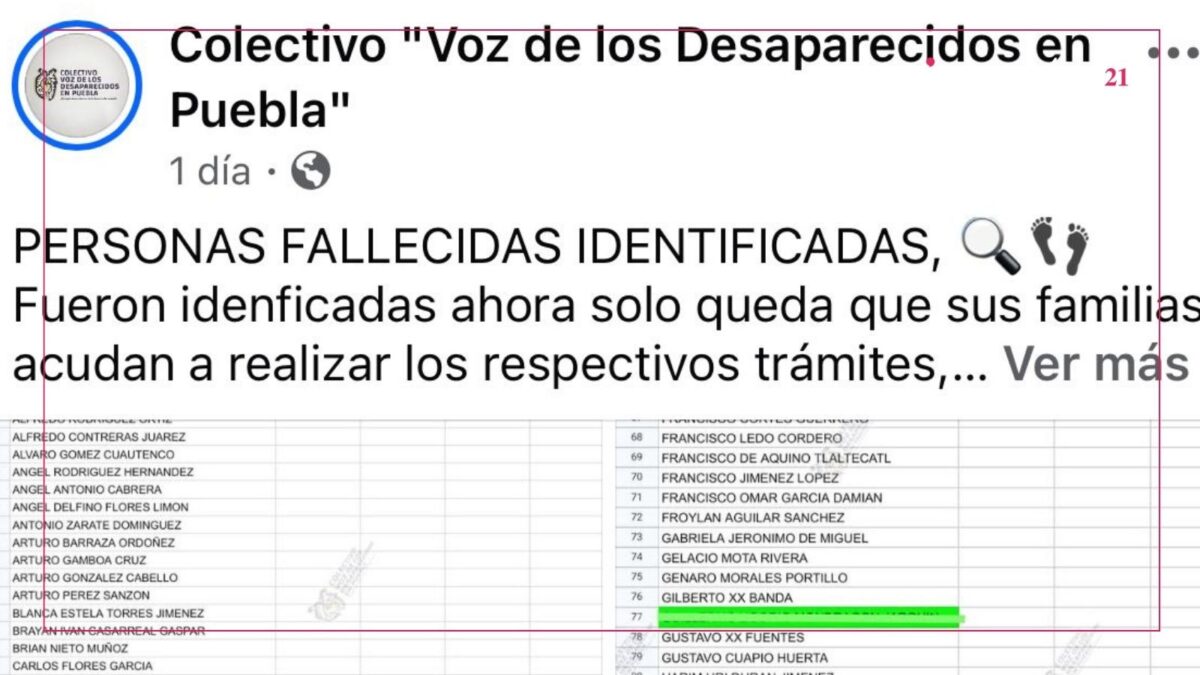 Voz de los Desaparecidos publica listado de personas fallecidas; 10 de ellos ya fueron reclamados por su familia