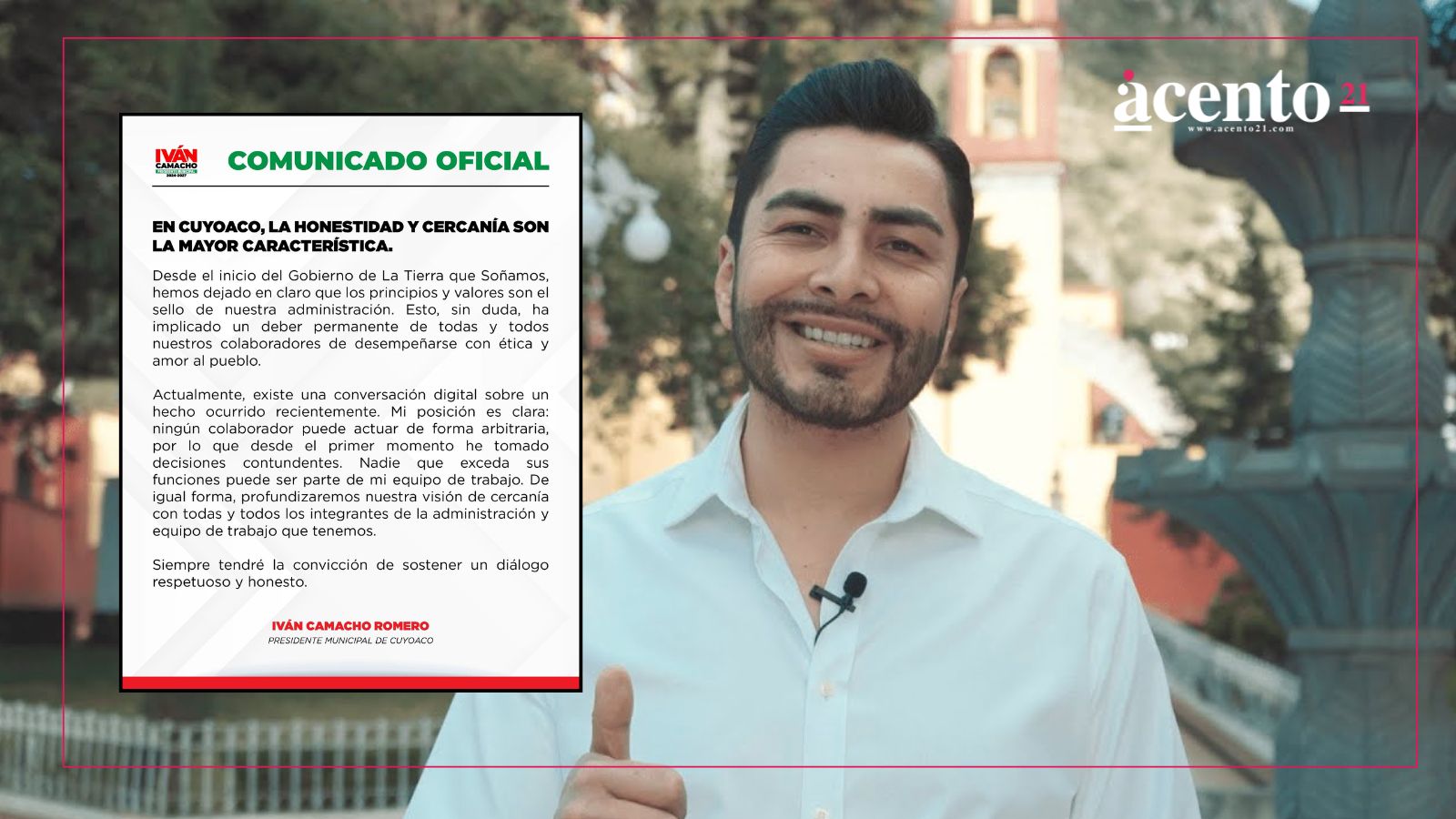 Alcalde de Cuyoaco se deslinda de amenazas en Angelópolis y culpa a colaborador