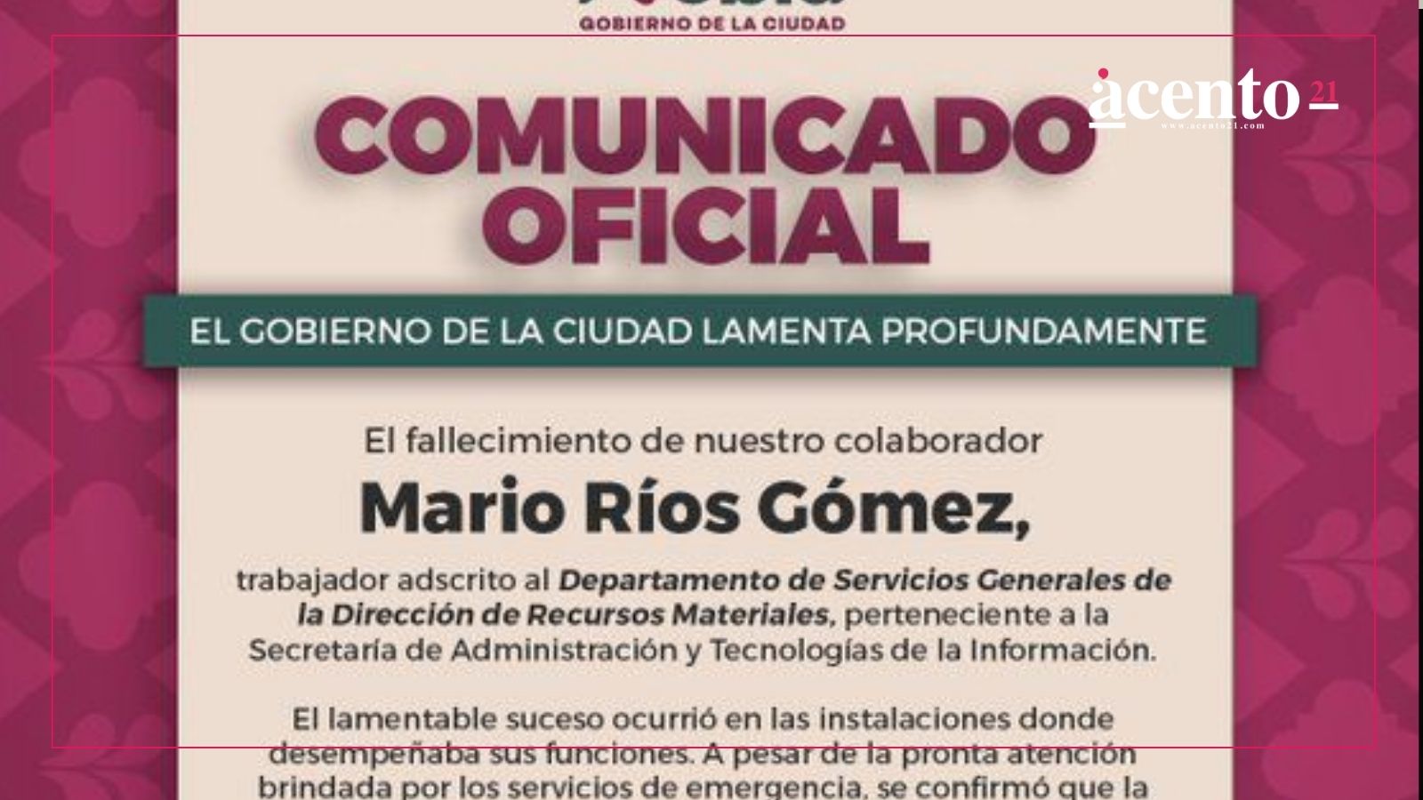 Muere trabajador del Ayuntamiento de Puebla de un paro cardiorrespiratorio
