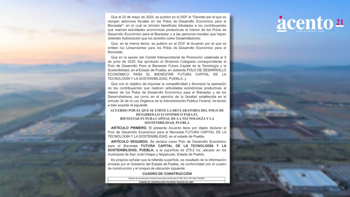 Declaran a San José Chiapa como Polo de Desarrollo con la Capital de la Tecnología