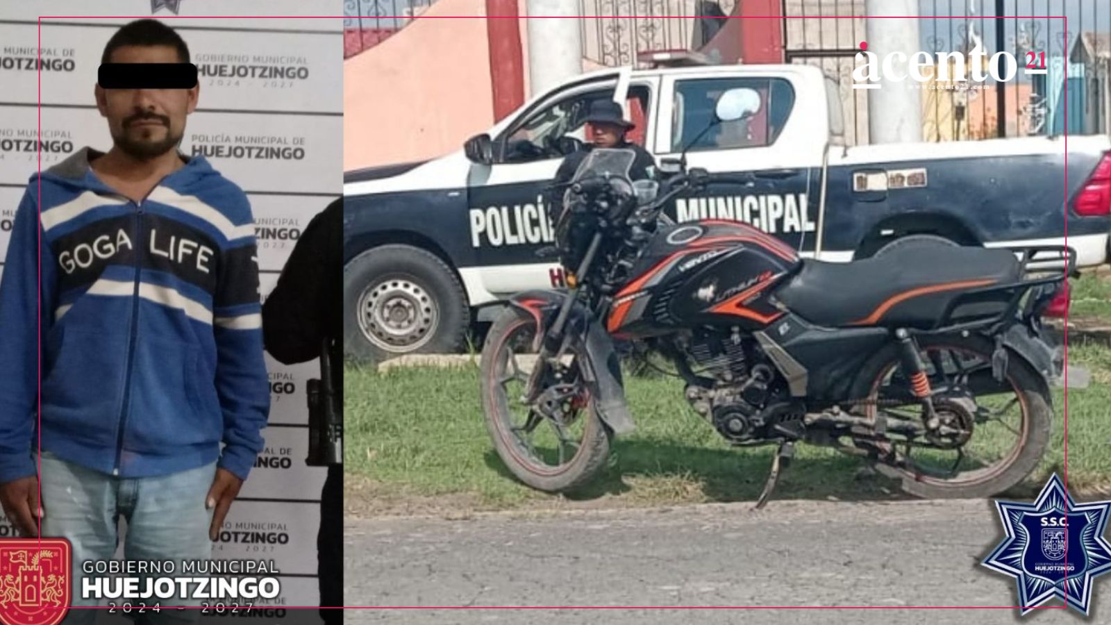 Policía de Huejotzingo asegura cuatro vehículos con reporte de robo y detiene a dos personas