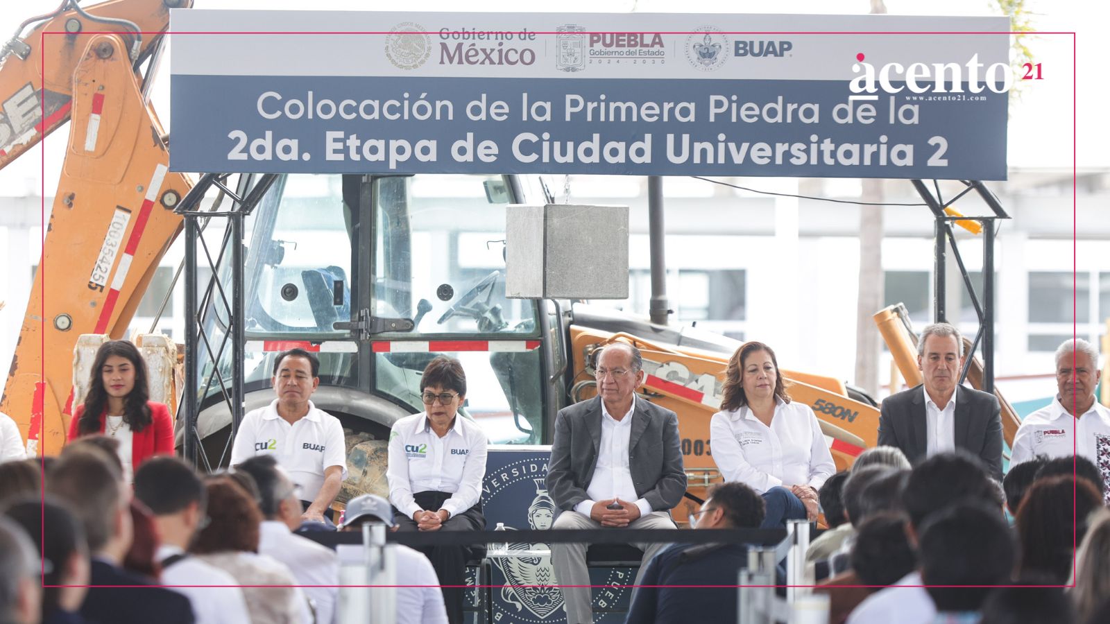 Colocan primera piedra de segunda etapa de CU2 de la BUAP