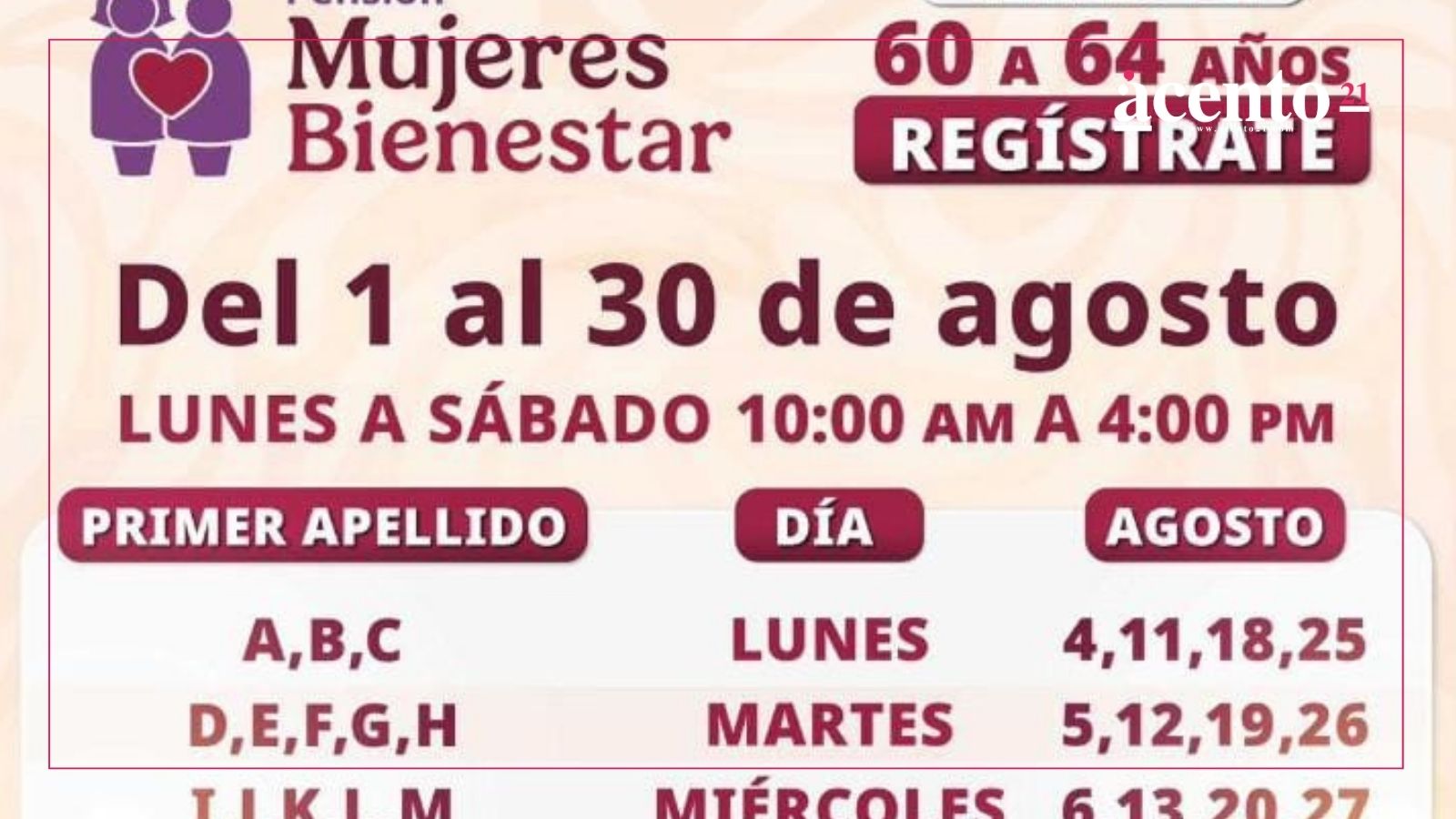 Módulos para registrarse a la Pensión Mujeres Bienestar estarán en colonias y juntas de Puebla
