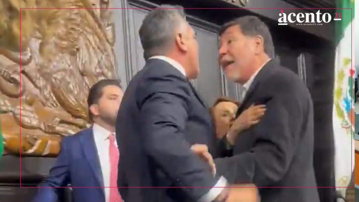 Alito Moreno golpe a Noroña y a un trabajador en el Senado de la República