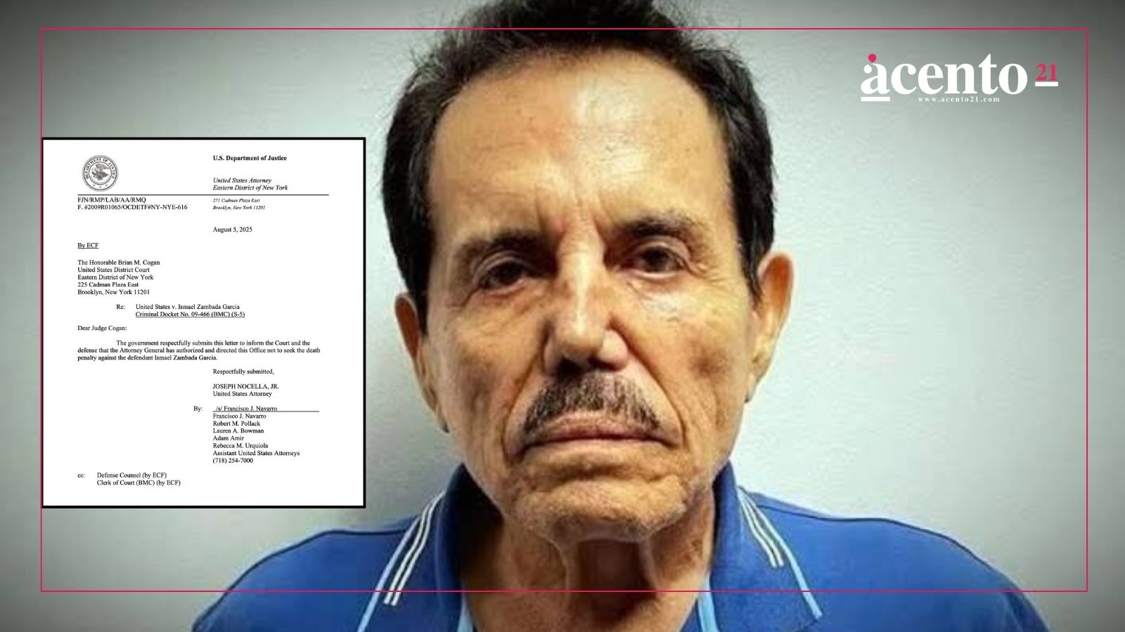 “El Mayo” Zambada no enfrentará pena de muerte en EE.UU