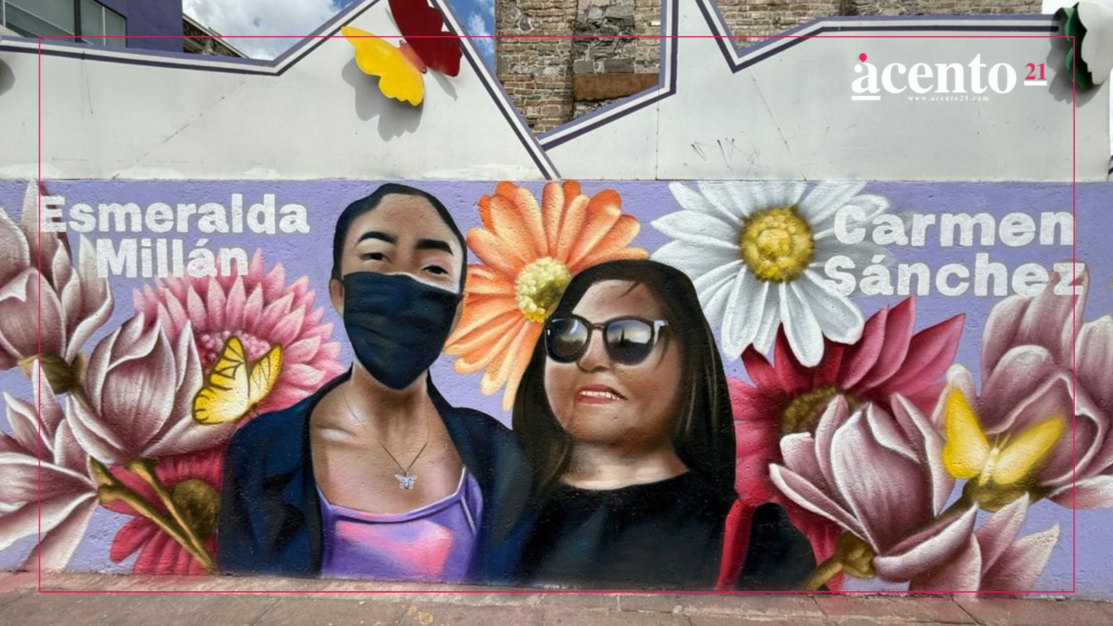 Pintan nuevo mural de víctimas de violencia ácida en Bulevar 5 de Mayo Pintan nuevo mural de víctimas de violencia ácida en Bulevar 5 de Mayo