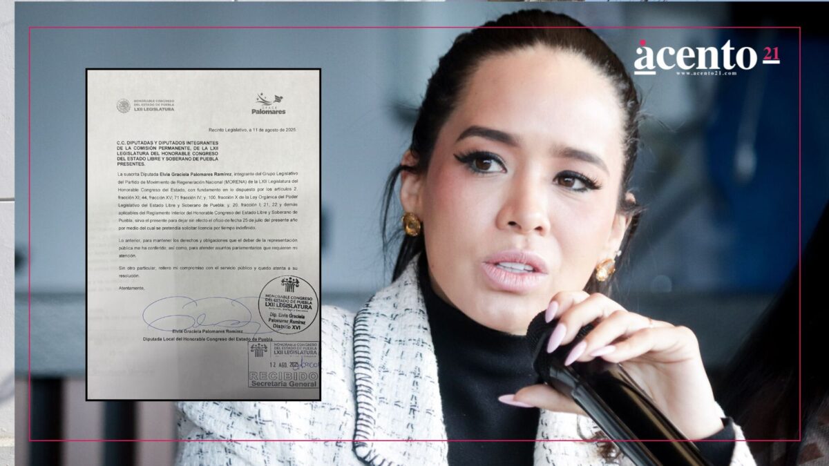 Grace Palomares permanece en el Congreso de Puebla; formaliza cancelación de licencia