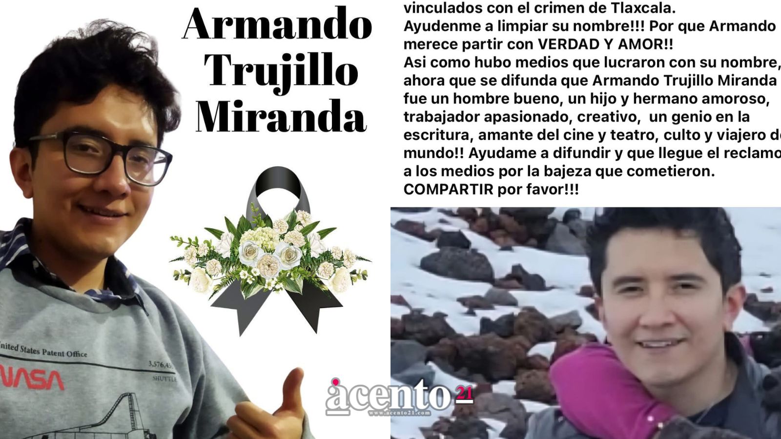 Localizan cadáver de Armando Trujillo y familia descarta relación con las cabezas abandonadas en Tlaxcala