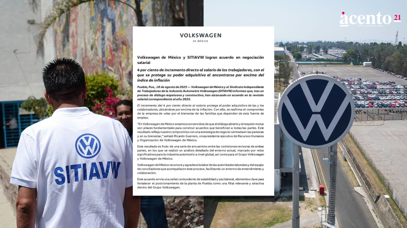 Volkswagen y SITIAVW logran aumento salarial del 4% y evitan huelga
