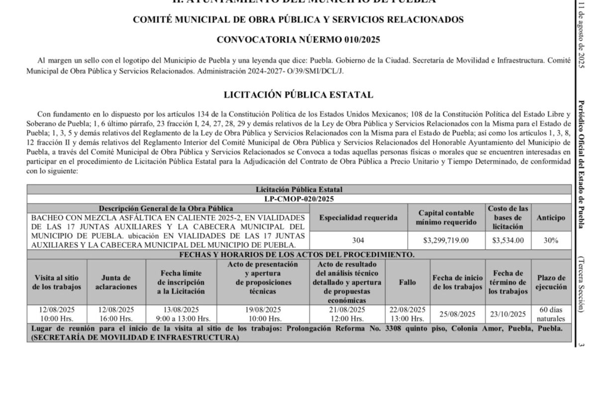 Inicia programa Bachetón por Amor a Puebla; así puedes reportar