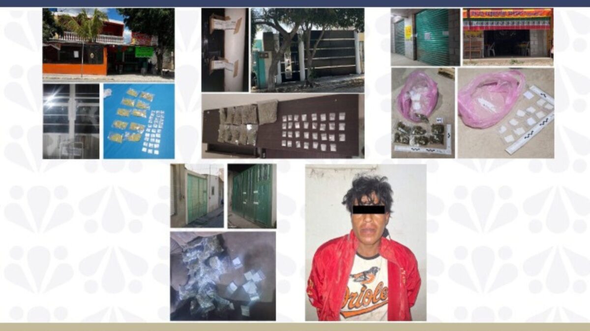 Fiscalía realiza 5 cateos en Tehuacán por narcomenudeo; hubo un detenido y droga asegurada