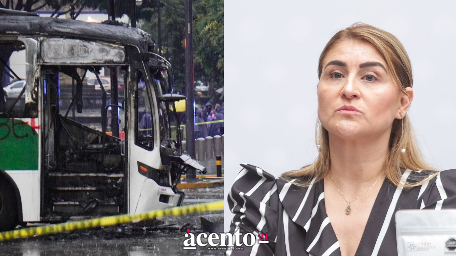 Hay denuncias por quema de unidad de RUTA en Puebla y retención de autobuses