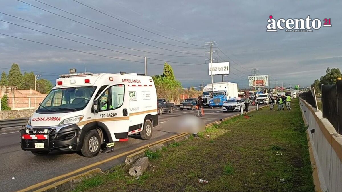 Muere motociclista en la México-Puebla, a la altura de “Los Cochinitos”