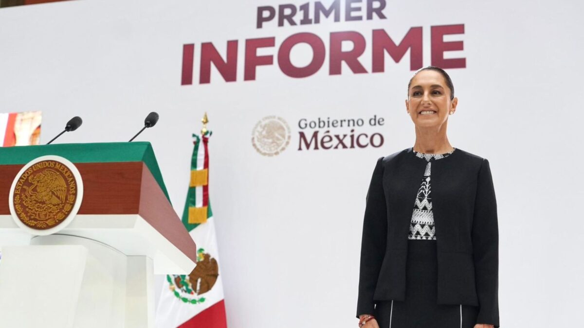 Reducción de delitos y economía fuerte, destaca Sheinbaum en primer informe