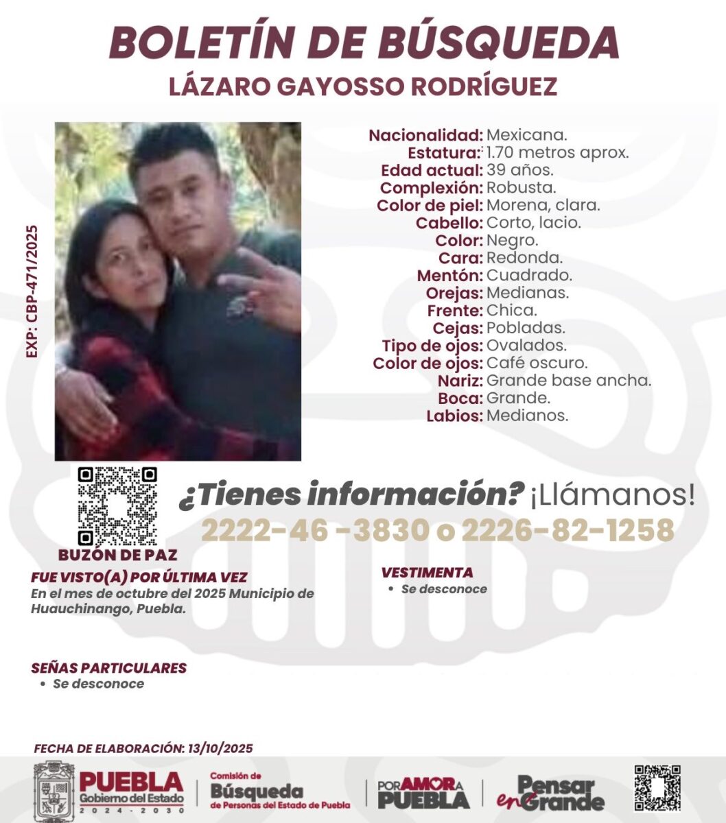 Ellos son los cuatro poblanos desaparecidos tras las fuertes lluvias en la Sierra Norte de Puebla