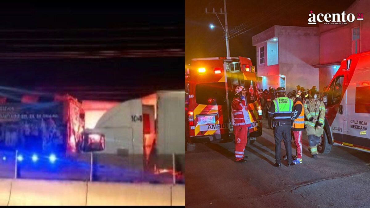 Tráiler choca contra camión de peregrinos de Puebla en Huamantla