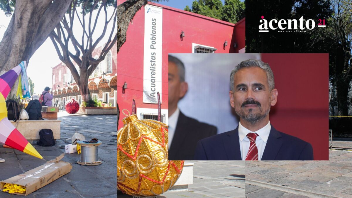 Árbol de Navidad del zócalo de Puebla tendrá proyecciones 3D y 4D