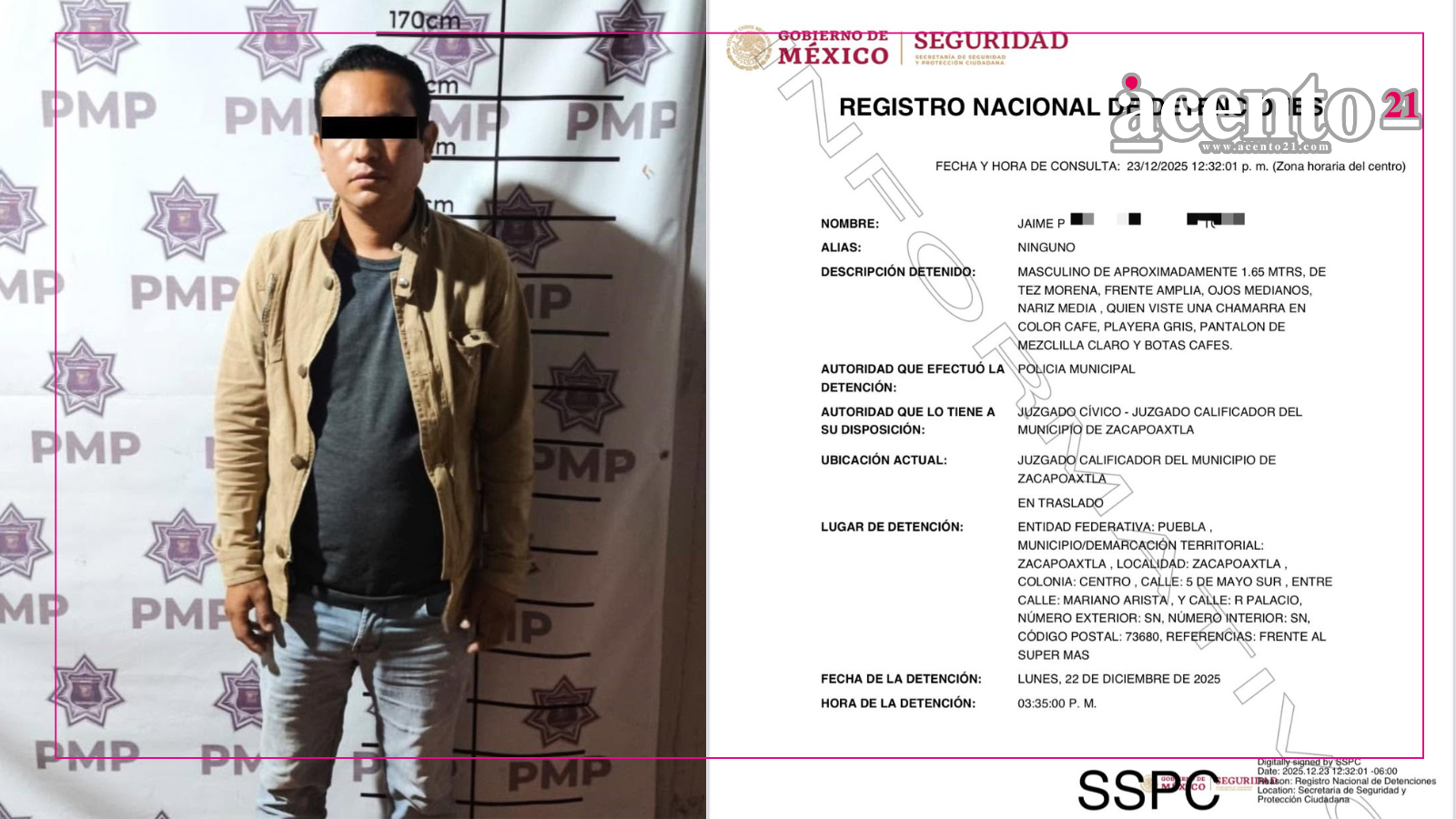 En Zacapoaxtla detienen al youtuber Jaime Toral, lo acusan de trata de personas por el caso de “Doña Lety”