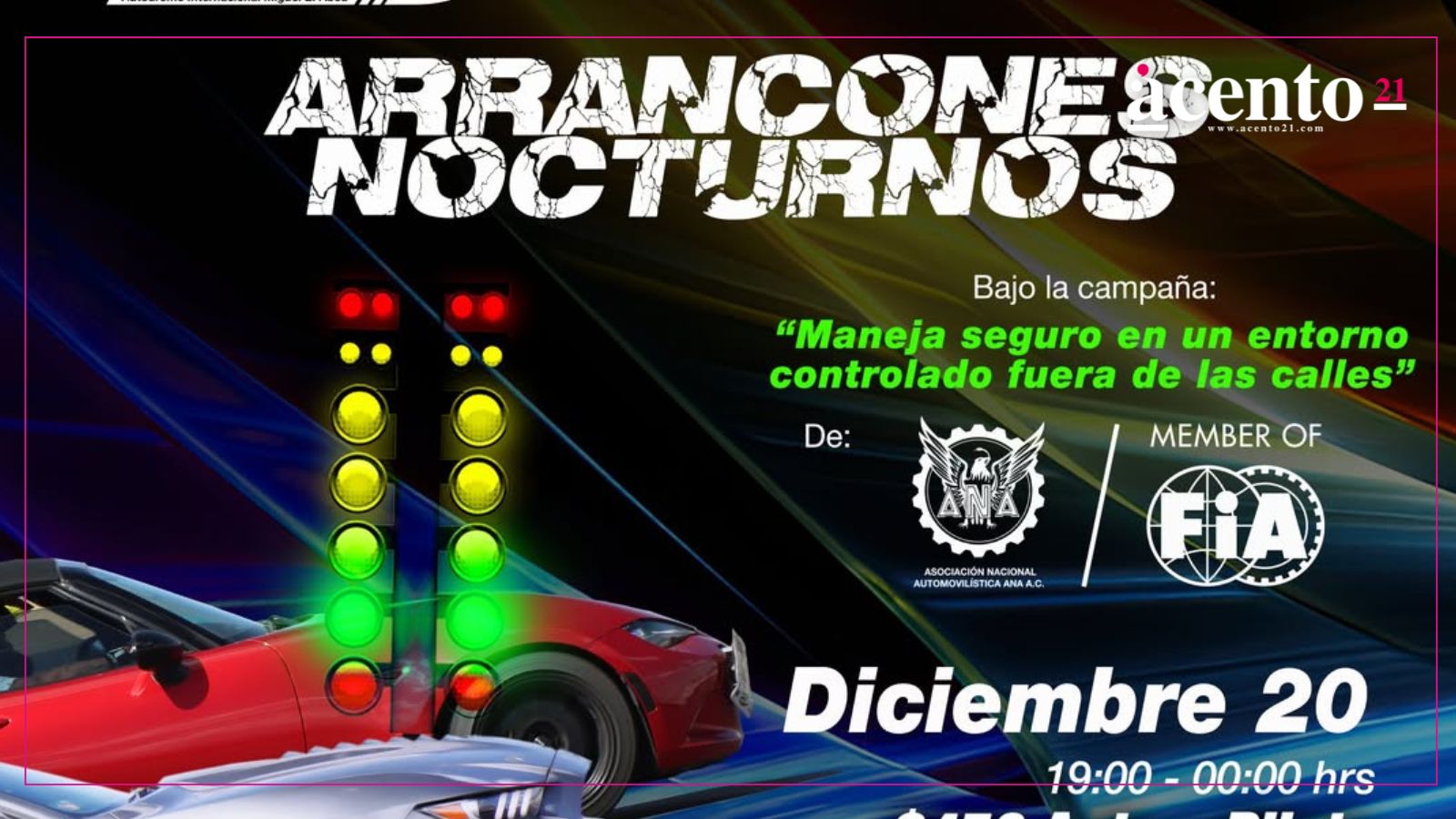 Organizan arrancones seguros en autódromo Miguel E. Abed; fecha, costos y más